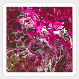 Hot pink purple paint pour Sticker